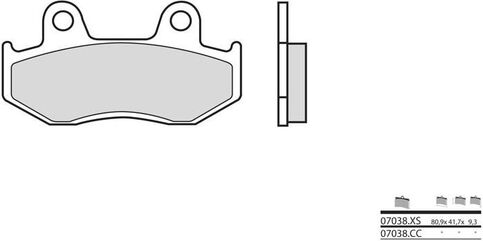 BREMBO / ブレンボ ブレーキパッド 07038CC カーボンセラミック | 07038CC