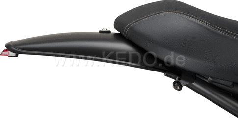 Kedo TT-Style Rear Conversion, fender plastic through black-dyed, mounting material incl complete LED taillight, lens smoke, e-approved | 62034-YB-B