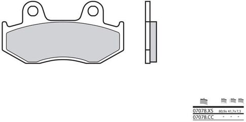 BREMBO / ブレンボ ブレーキパッド 07078CC カーボンセラミック | 07078CC