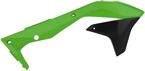 POLISPORT RADIATOR COVERS GREEN/BLACK | 8418300001