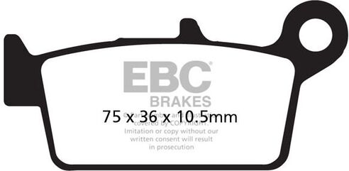 EBCブレーキ カーボン TT パッド Enduro/MX バイク リア右側用 | FA131TT