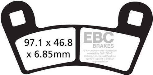 EBCブレーキ カーボン TT パッド Enduro/MX バイク リア左側用 | FA456TT