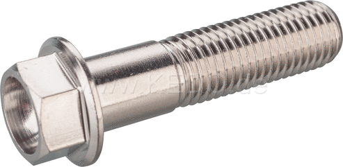 Kedo Hex Head Screw M10x1.25x40mm, stainless steel, polished, 1 piece | 50298