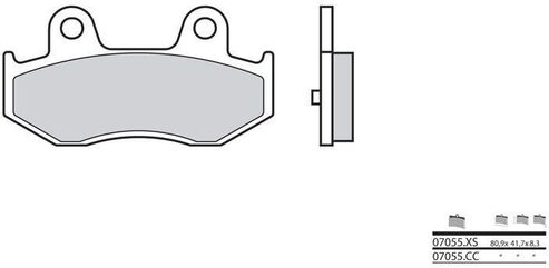 BREMBO / ブレンボ ブレーキパッド 07055XS カーボンセラミック オーガニック | 07055XS