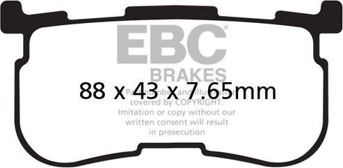 EBCブレーキ UK製 セミ-シンタリング Vパッド リア左側用 | FA641/4V