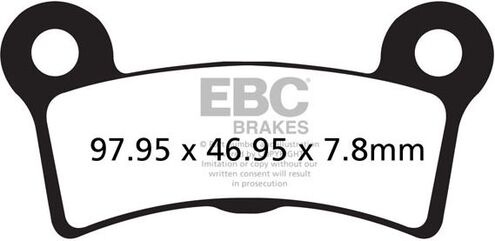 EBCブレーキ UK製 セミ-シンタリング Vパッド リア左側用 | FA605/4V