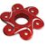 CNC Racing / シーエヌシーレーシング REAR SPROCKET FLANGE DUCATI BICOLOR, Red/Silver | FL504RS