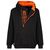 Motogirl Helmet Hoodie - Black/Orange | HOOD-BL/OR