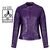 Motogirl Valerie Purple Leather Jacket | VLJ-PRP