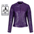 Motogirl Valerie Purple Leather Jacket | VLJ-PRP