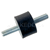 Kedo Rubber Buffer, Diam. 30mm, 20mm Heigth, Two-sided M8x23 thread | 40909