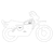 Kedo XT500'76 stickers, stylized '76 model, white, size approx. 100x61mm, 1 piece | 80170-76W