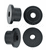 Kedo Top Yoke Bushings (Massive) for Handlebar Clamp, Black Plastic, Set of 4 | 40700