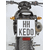 Kedo Competition' License Plate Holder, complete (Black / Silver with LED Taillight, White) | 30325