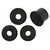 Kedo Top Yoke Bushings (Massive) for Handlebar Clamp, Black Plastic, Set of 4 | 40701