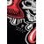 Pando Moto / パンド モト MIKE RED SKULL 1 Tシャツ – レギュラーフィット ユニセックス | Mike-Red Skull-1