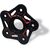 CNC Racing / シーエヌシーレーシング Rear sprocket flange 5 holes MV Agusta - Bicolor, Black/Red | FL508BR