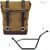 Unitgarage / ユニットガレージ Side Pannier Canvas + Left Subframe Bmw GS 850/1100/1150 e ADV, Beige/Brown | U001+1524SX-Beige-Brown