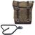 Unitgarage / ユニットガレージ Waxed Suede Side Pannier + Right Subframe Guzzi V9 Bobber, MossGrey | U002+2250DX-MossGrey