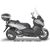 GIVI / ジビ Screen for SYM Maxsym 400 Euro 5 21-, color clear, dim. HxW 77,5 x 72 cm, 18cm higher than oe, fits oe headlight fairing | D7065ST