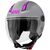 GIVI / ジビ Jet helmet 11.7 SOLID COLOR LADY Matte Silver/Fuchsia, Size 59/L | H117BG77959
