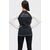 Harley-Davidson Script Font Laced Front Waffle Henley For Women, Black Beauty | 96090-22VW