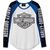 Harley-Davidson Women'S Bar & Shield Raglan Long Sleeve Tee, Colorblock-Design-Bright White | 96143-24VW