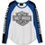 Harley-Davidson Women'S Bar & Shield Raglan Long Sleeve Tee, Colorblock-Design-Bright White | 96143-24VW