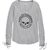 Harley-Davidson Willie G Skull Laced Detail Waffle Knit Top For Women, Medium Heather Grey | 96213-22VW