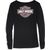 Harley-Davidson Script Font Five Snap Henley For Women, Black Beauty | 96261-22VW