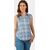 Harley-Davidson Women'S Faith Sleeveless Plaid Shirt, Yarn Dyed Plaid-Skyway | 97523-23VW