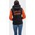 Harley-Davidson Deflector Hooded Riding Fleece For Women, Black/Vintage Orange | 97120-22VW