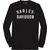 Harley-Davidson Men'S Staple Longsleeve Tee, Black Beauty 2 | 99081-22VM