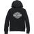 Harley-Davidson Women'S Special Bar & Shield Zip Front Hoodie, Black Beauty 2 | 99098-22VW