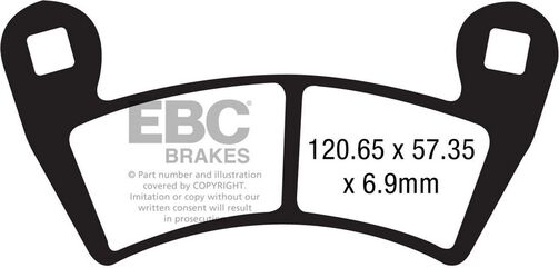 EBCブレーキ カーボン TT パッド Enduro/MX バイク フロント左側用 | FA452TT