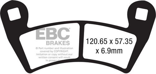 EBCブレーキ R シリーズ Heavy Duty シンタリング ブレーキパッド フロント左側用 | FA452R