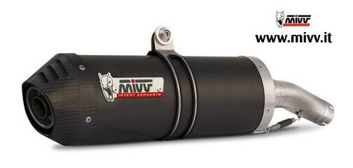 MIVV / ミヴ -SPORT OVAL- スリップオン カーボン製（カーボンエンドキャップ付） for BMW R 1150 R (00-06) | B.009.LEC