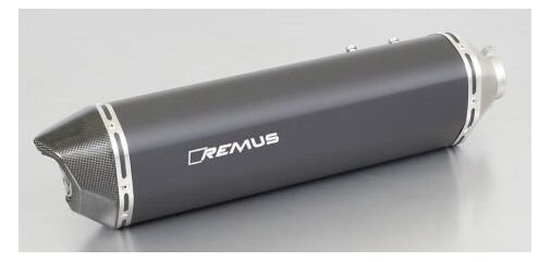 REMUS / レムス ブラック HAWK スリップオンマフラー カーボンヒートプロテクティングシールド付き - ステンレス ブラック l 0964782 088013