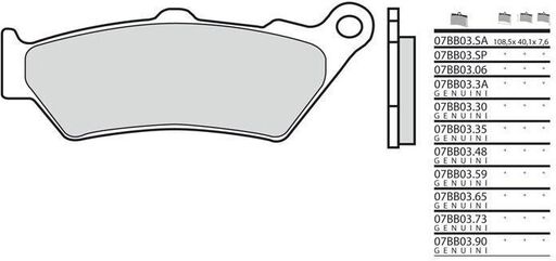 BREMBO / ブレンボ ブレーキパッド 07BB0359 オーガニック | 07BB0359