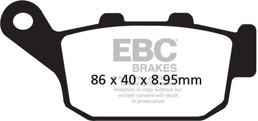 EBCブレーキ UK製ケブラー オーガニックFAシリーズ ブレーキパッド リア右側用 | FA496