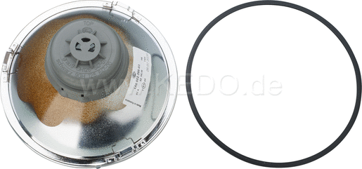 Kedo H4 Headlight insert 7 "without parking light, e-approved, metal housing with embossed real glass (fits the small original headlight) | 40175