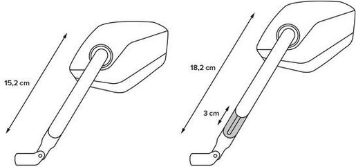 SW Motech Mirror set Sport. Short. M10. | MIR.00.850.10601