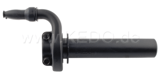 Kedo Throttle, black, opens medium-fast, stroke 3.9mm / 10 °, sleeve length 120mm (Domino replica) for 2 cables, suitable for 22mm handlebars | 22240