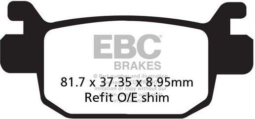 EBCブレーキ SFAHH シンタリング ScooteR シリーズ パッド リア右側用 | SFA415HH