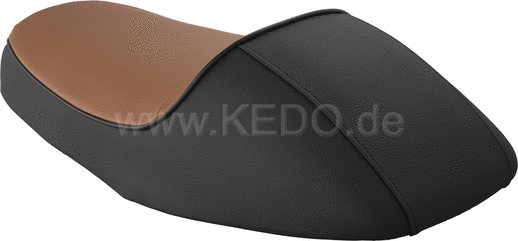 Kedo Seat 'Classic Racer' black / brown, ready-to-mount incl rear seat brackets. | 40292