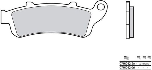 BREMBO / ブレンボ ブレーキパッド 07HO42LA シンタード・メタル | 07HO42LA