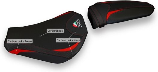 CNC Racing / シーエヌシーレーシング Seat cover MV Agusta F3, Black/Red | SLM01BR