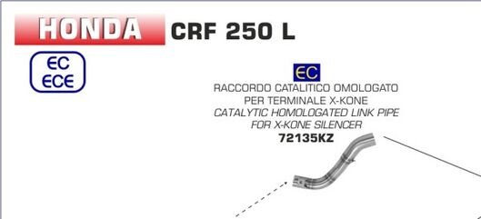 ARROW / アロー HONDA CRF 250 '17 eマーク認証 ステンレス リンクパイプ オリジナル / Arrowコレクター用 | 72135KZ