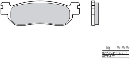 BREMBO / ブレンボ ブレーキパッド 07YA3707 オーガニック | 07YA3707