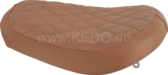 Kedo Solo Seat, complete brown, with hand-sewn Diamond pattern, ready-to-mount | 22503